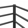 Łóżko piętrowe bez materaca, czarne, 107x203 cm, stal