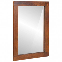 Lustro Prostokątny Z lustrem Brązowy i Srebrny 50 x 2,5 x 70 cm