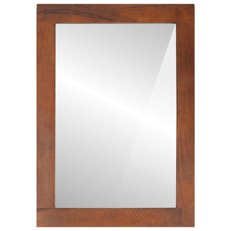 Lustro Prostokątny Z lustrem Brązowy i Srebrny 50 x 2,5 x 70 cm