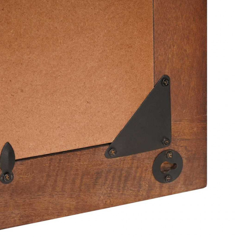 Lustro Prostokątny Z lustrem Brązowy i Srebrny 50 x 2,5 x 70 cm