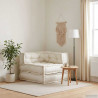 Modułowa sofa w kolorze kremowym, 70x70x54, tkanina