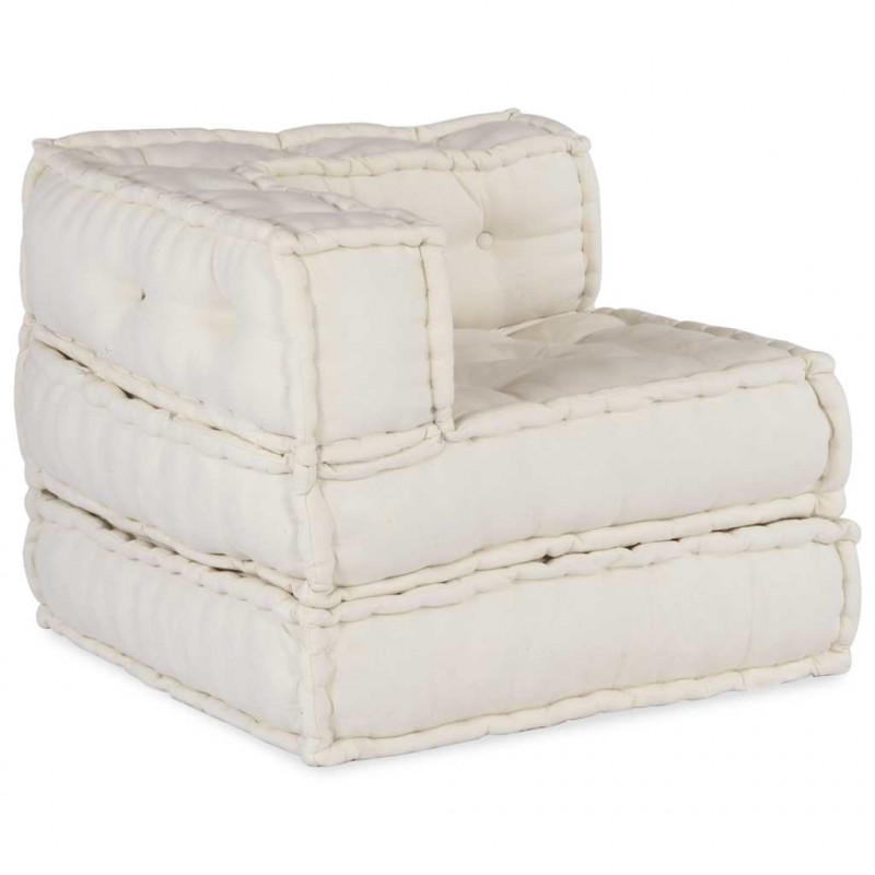 Modułowa sofa w kolorze kremowym, 70x70x54, tkanina