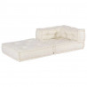 Modułowa sofa w kolorze kremowym, 70x70x54, tkanina