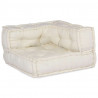 Modułowa sofa w kolorze kremowym, 70x70x54, tkanina