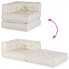 Modułowa sofa w kolorze kremowym, 70x70x54, tkanina