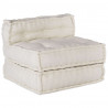 Modułowa sofa w kolorze kremowym, 70x70x54, tkanina