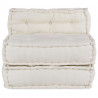 Modułowa sofa w kolorze kremowym, 70x70x54, tkanina