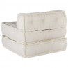 Modułowa sofa w kolorze kremowym, 70x70x54, tkanina