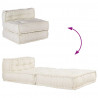 Modułowa sofa w kolorze kremowym, 70x70x54, tkanina