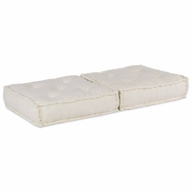 Modułowa sofa kremowa 70x70x36 Tkanina