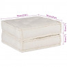 Modułowa sofa kremowa 70x70x36 Tkanina