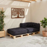 Modułowa sofa, antracytowa, 70x70x54, tkanina
