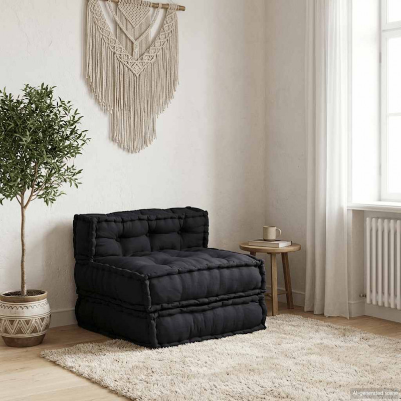 Modułowa sofa, antracytowa, 70x70x54, tkanina