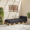 Modułowa sofa, antracytowa, 70x70x54, tkanina