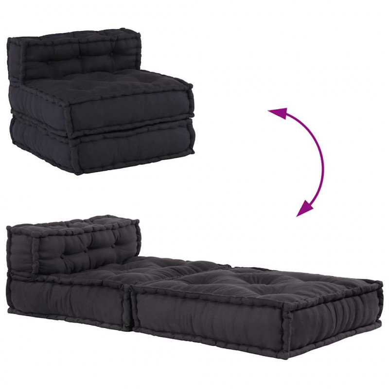 Modułowa sofa, antracytowa, 70x70x54, tkanina