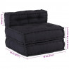 Modułowa sofa, antracytowa, 70x70x54, tkanina