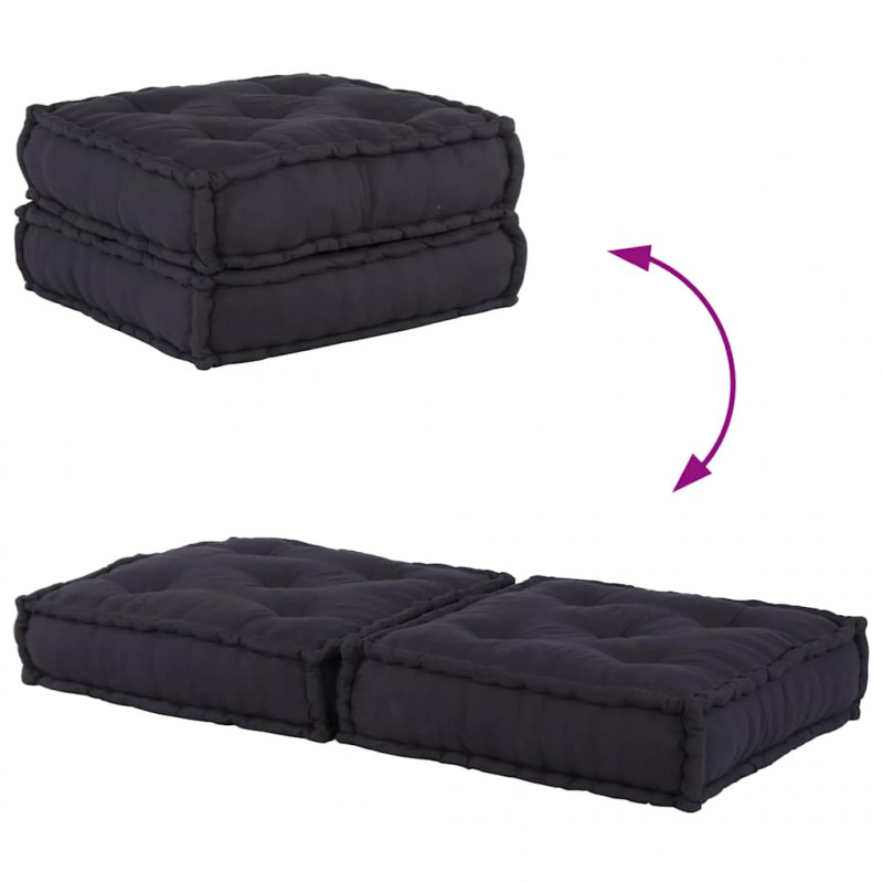 Modułowa sofa, antracytowa, 70x70x36, tkanina