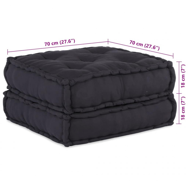 Modułowa sofa, antracytowa, 70x70x36, tkanina