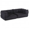 2-osobowa sofa modułowa, antracytowa, 140x70x36, tkanina
