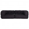 2-osobowa sofa modułowa, antracytowa, 140x70x36, tkanina