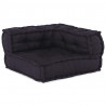 2-osobowa sofa modułowa, antracytowa, 140x70x36, tkanina