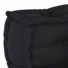 2-osobowa sofa modułowa, antracytowa, 140x70x36, tkanina