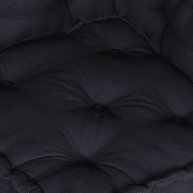 2-osobowa sofa modułowa, antracytowa, 140x70x36, tkanina
