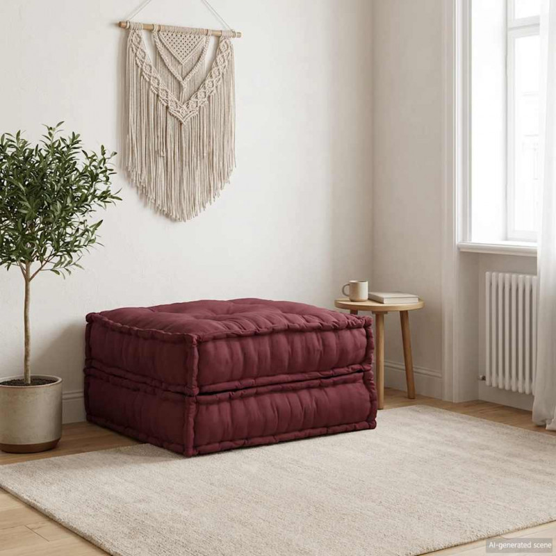 Modułowa sofa, bordowy, 70x70x36, materiał