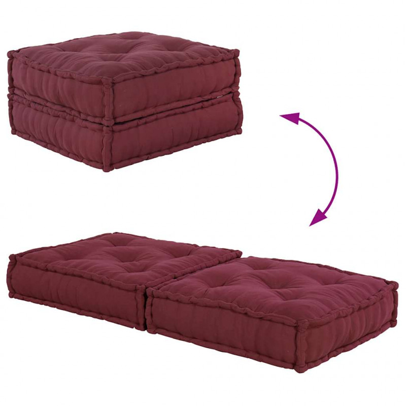 Modułowa sofa, bordowy, 70x70x36, materiał