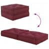 Modułowa sofa, bordowy, 70x70x36, materiał