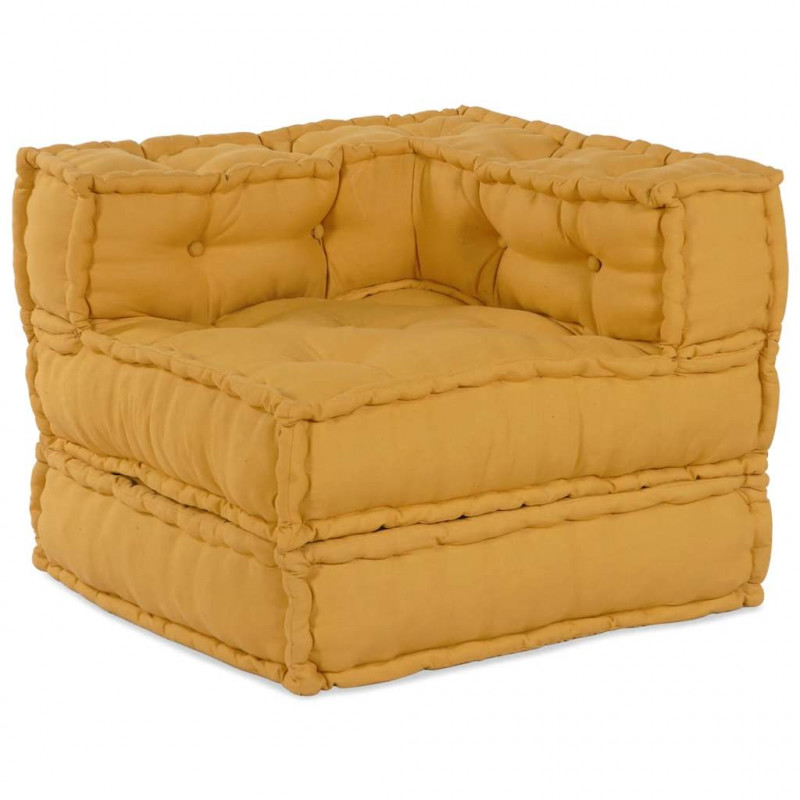 Modułowa sofa, żółty, 70x70x54, tkanina