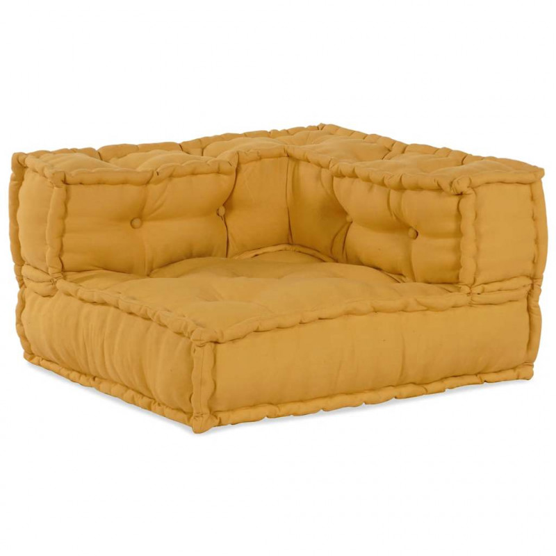 Modułowa sofa, żółty, 70x70x54, tkanina