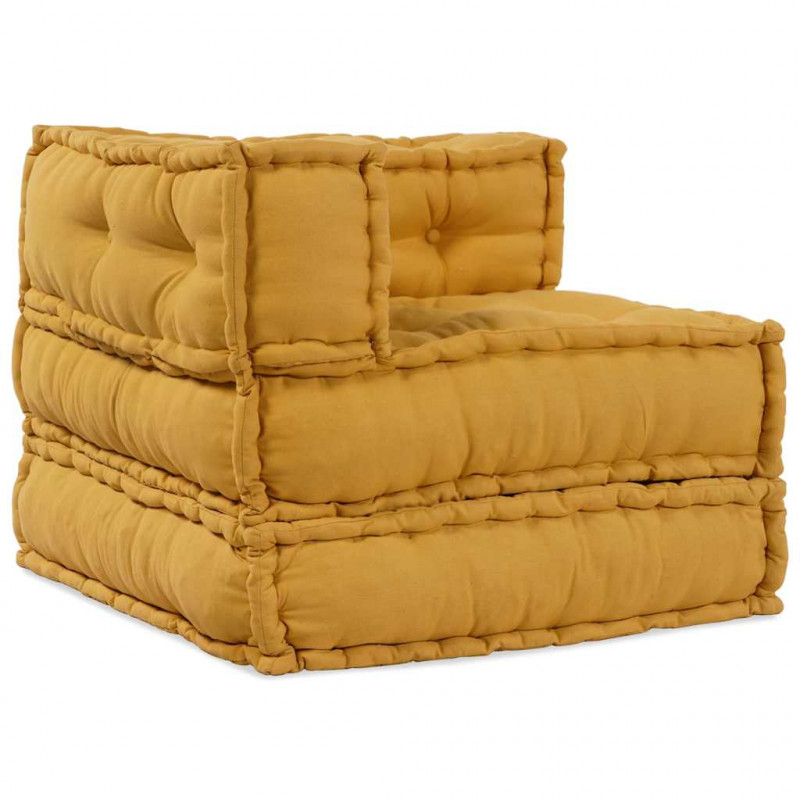 Modułowa sofa, żółty, 70x70x54, tkanina