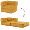 Modułowa sofa, żółty, 70x70x54, tkanina