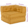 Modułowa sofa, żółty, 70x70x54, tkanina