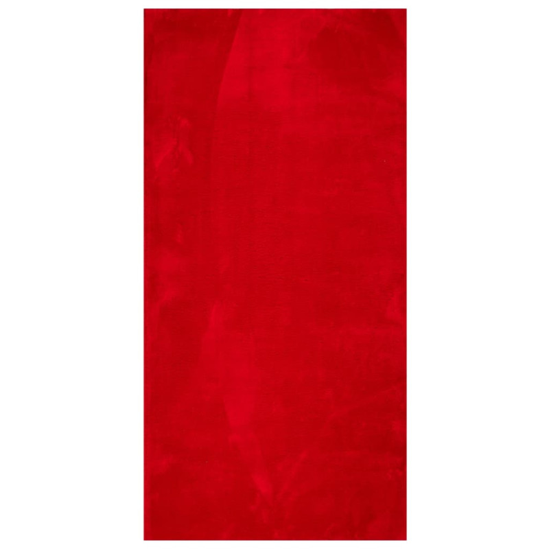 Dywan HUARTE z krótkim włosiem, czerwony, 100x200 cm
