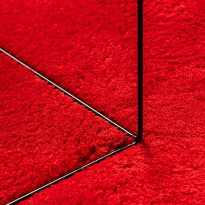 Dywan HUARTE z krótkim włosiem, czerwony, 100x200 cm