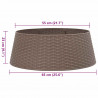 Osłona pod choinkę, brązowa, Ø65x23 cm, plastikowa