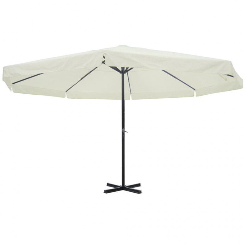 Parasol z aluminium, 500 cm, biały