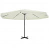 Parasol z aluminium, 500 cm, biały