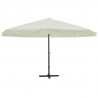 Parasol z aluminium, 500 cm, biały