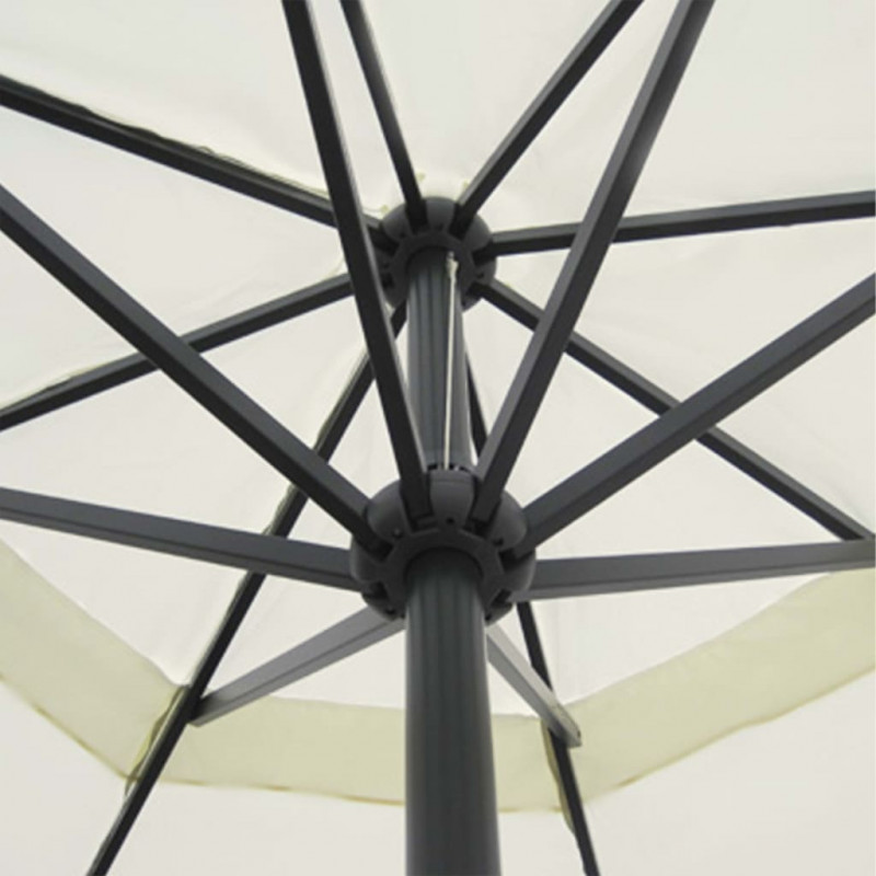 Parasol z aluminium, 500 cm, biały