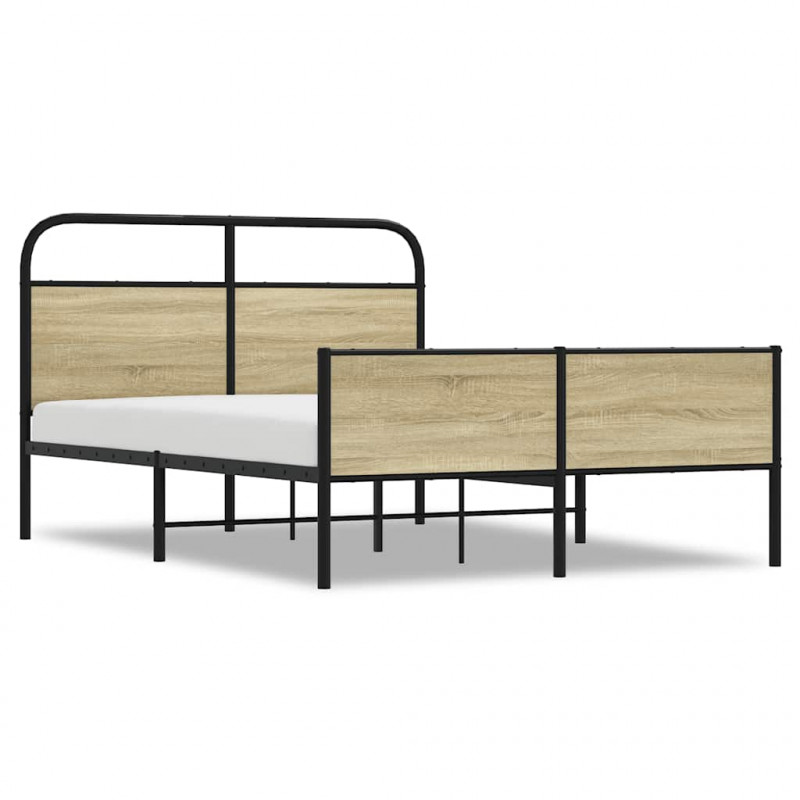 Łóżko bez materaca, 140x200 cm, dąb sonoma