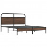 Łóżko bez materaca, 150x200 cm, brązowy dąb
