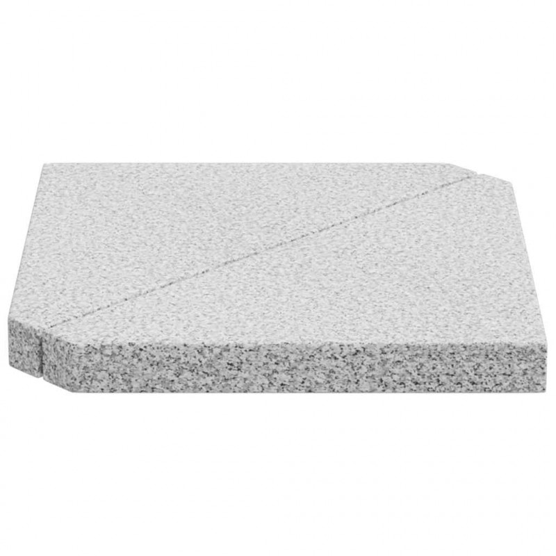 Obciążniki do parasoli 2 szt., szare, granitowe, trójkątne, 14 kg