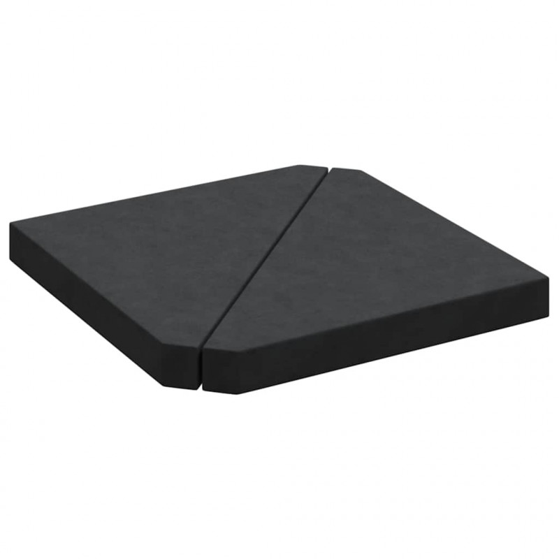 Obciążniki do parasola, 2 szt., czarny granit, trójkątne, 14 kg