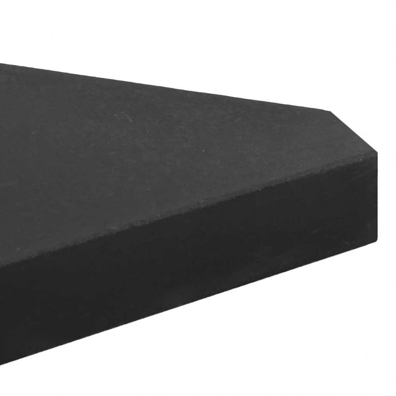 Obciążniki do parasola, 2 szt., czarny granit, trójkątne, 14 kg
