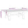 Stolik kawowy, NOAIN, 120x60x40 cm, lite drewno sosnowe