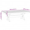 Stolik kawowy, NOAIN, 120x60x40 cm, lite drewno sosnowe