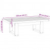 Stolik kawowy, NOAIN, 120x60x40 cm, lite drewno sosnowe